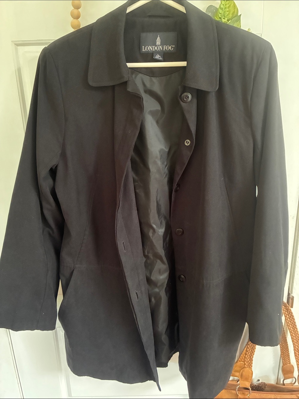 London Fog Black Classic Women's Trench Coat